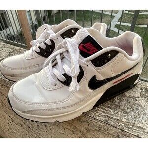 Nike Air Max 90 GS Leather SE White Very Berry 5.5 Y DH2605-100